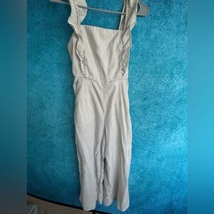 Striped Ruffle Strap Women's Jumpsuit